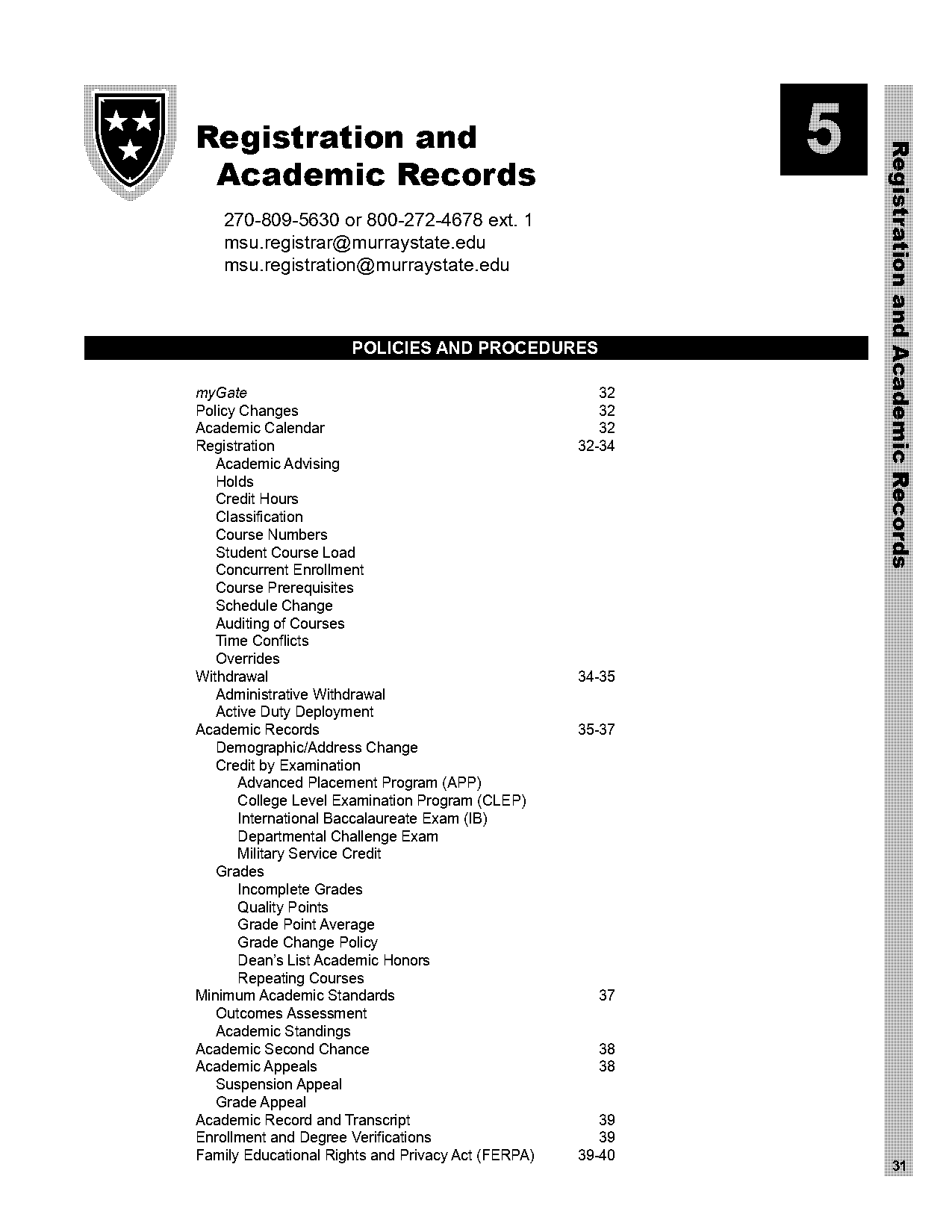 murray state university transcripts request