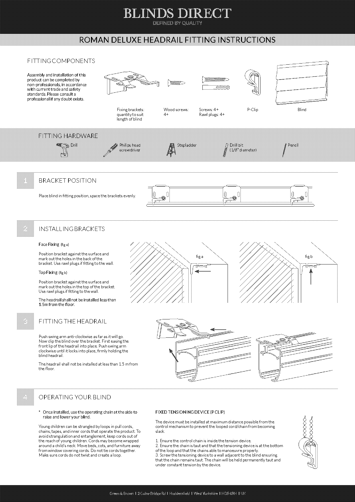 roman blind fitting instructions