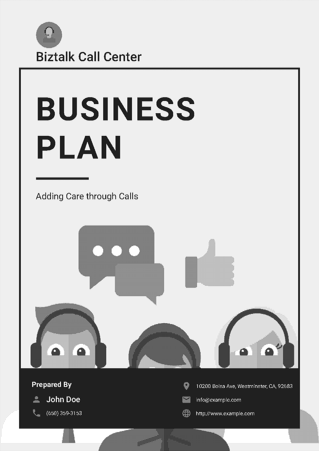 call centre business plan sample