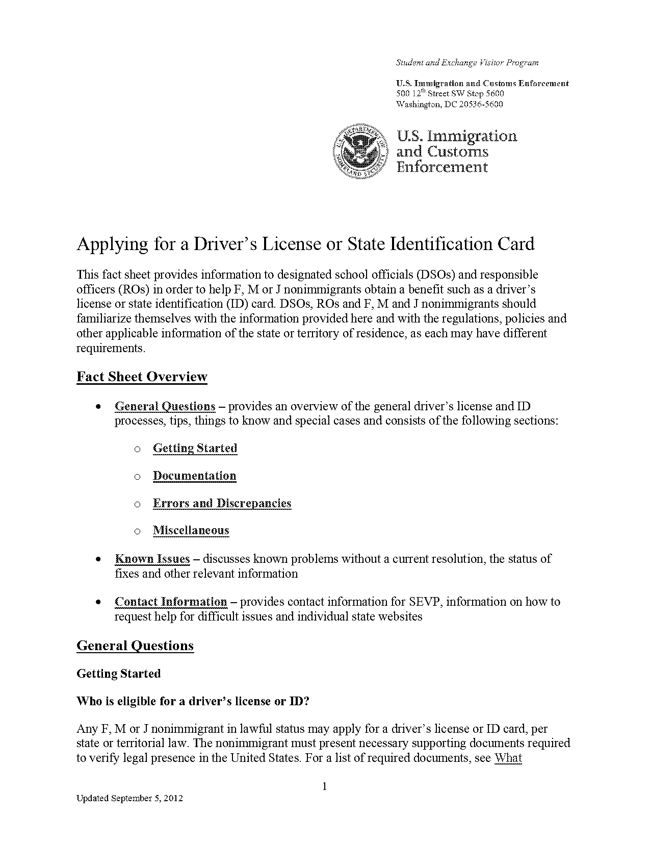 residence and travel information for initial daca request