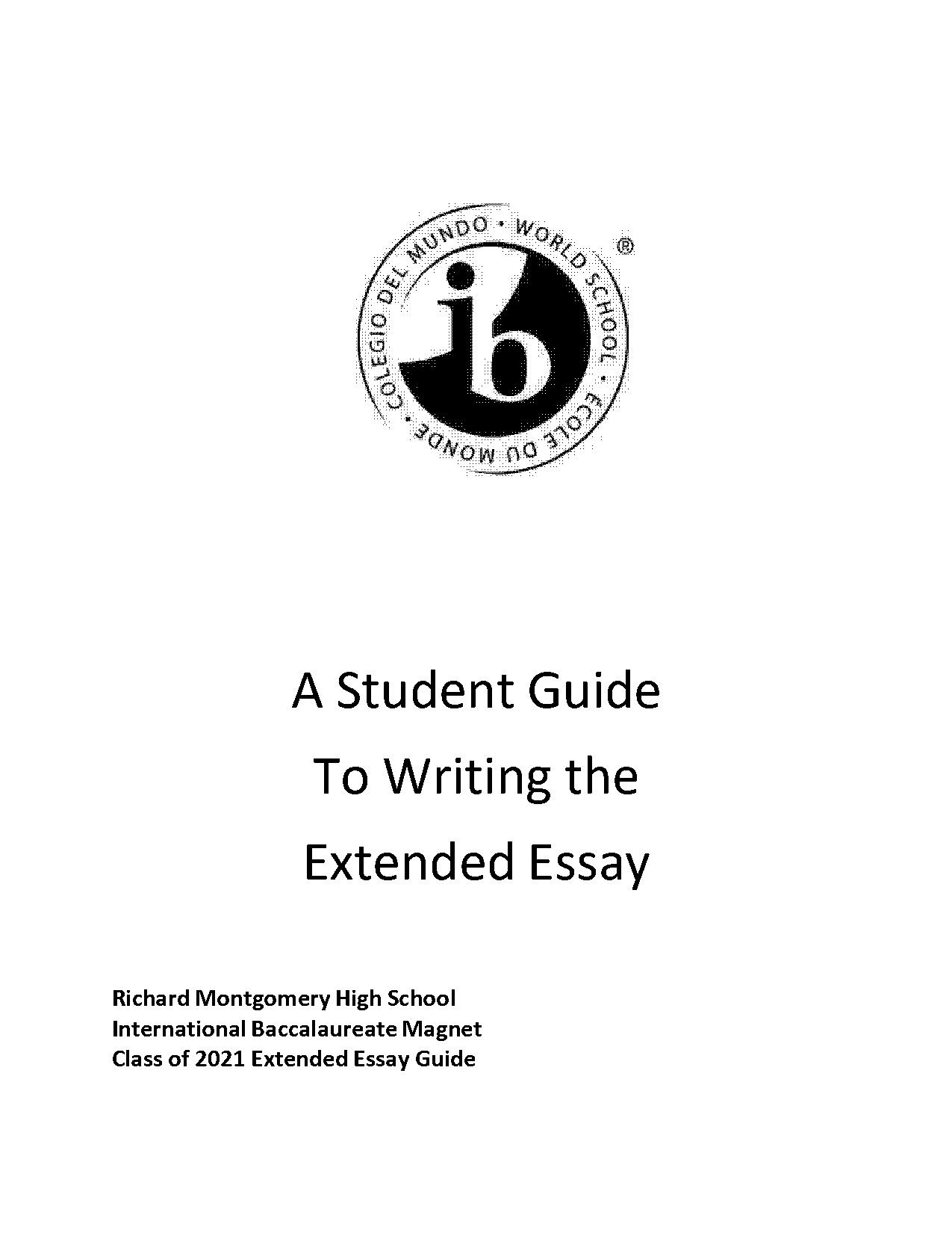 how to write an ib extended essay question