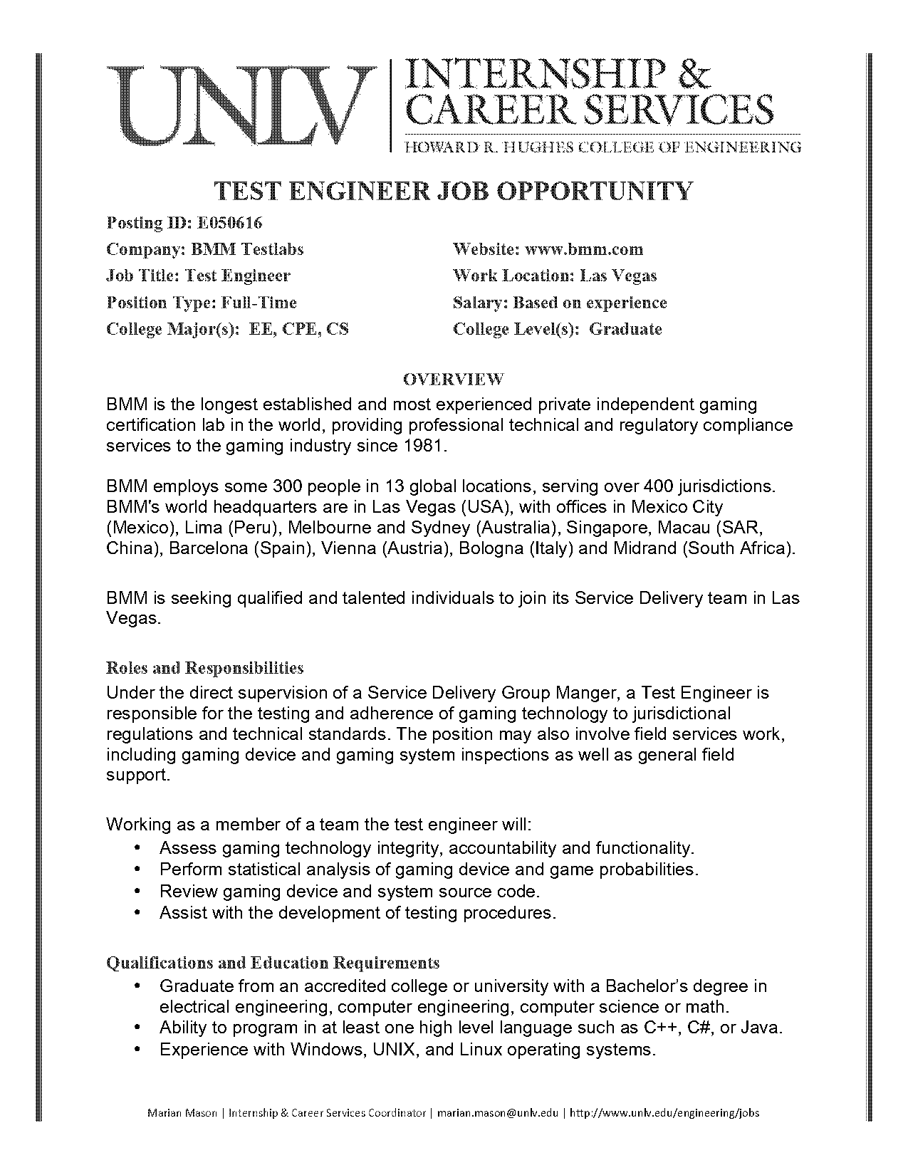 cover letter for software test engineer position