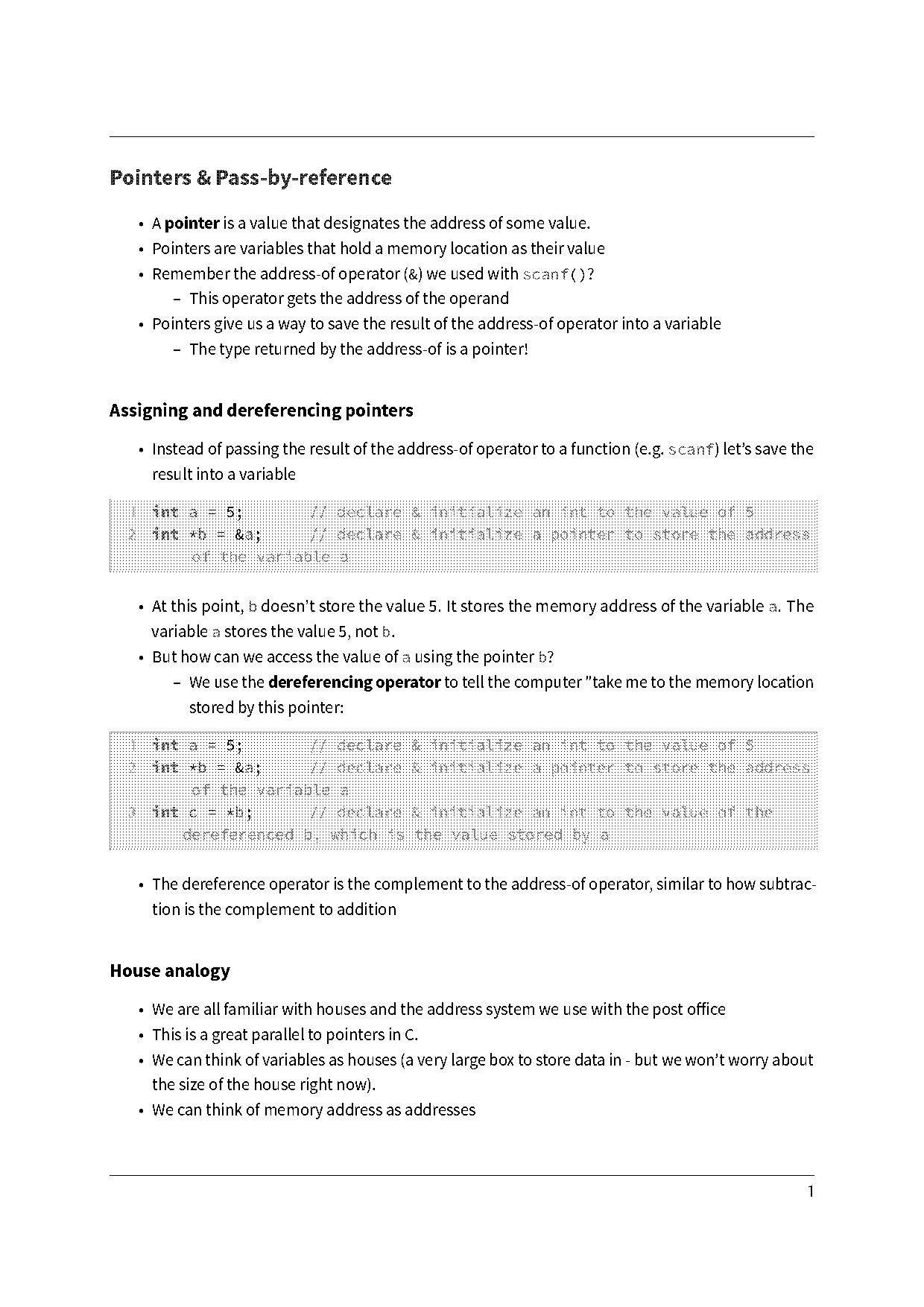 passing values by reference