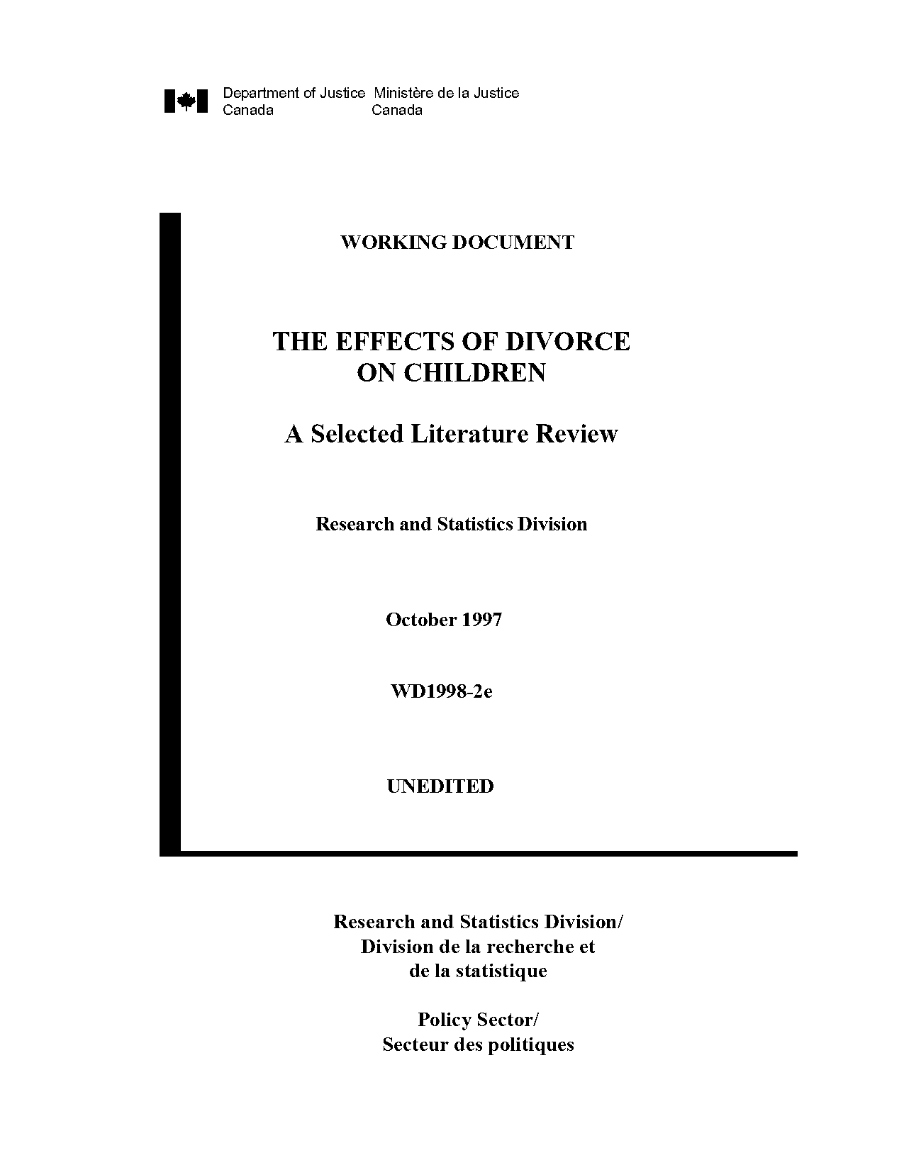 how divorce affects children article