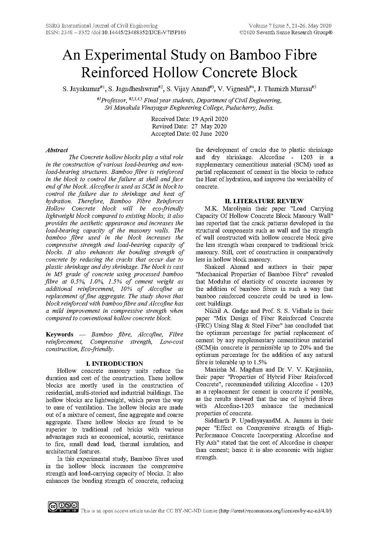 physical properties of concrete hollow blocks