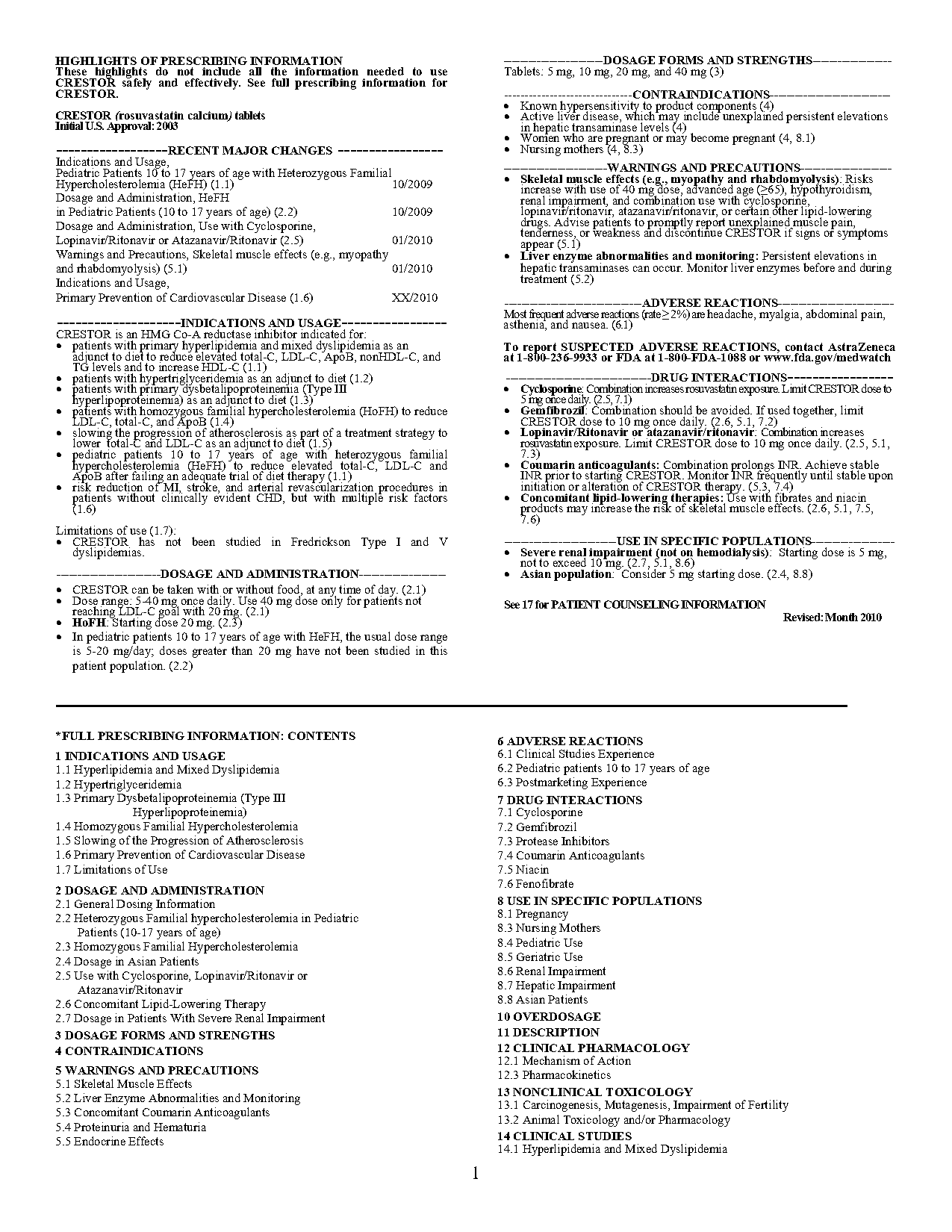 recommended dose of rosuvastatin