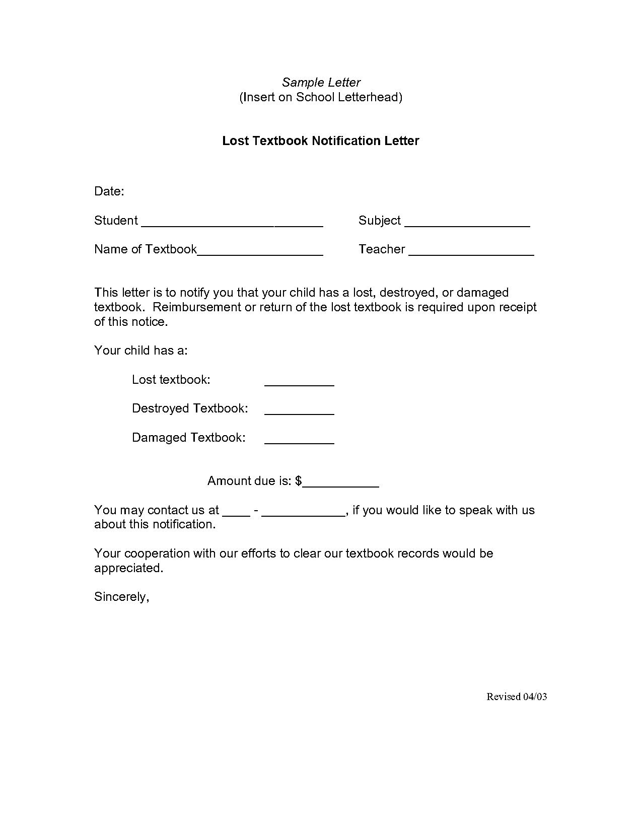 overdue book letter template