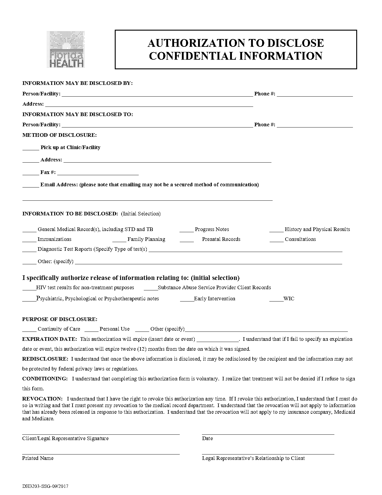 fsu health information sharing form