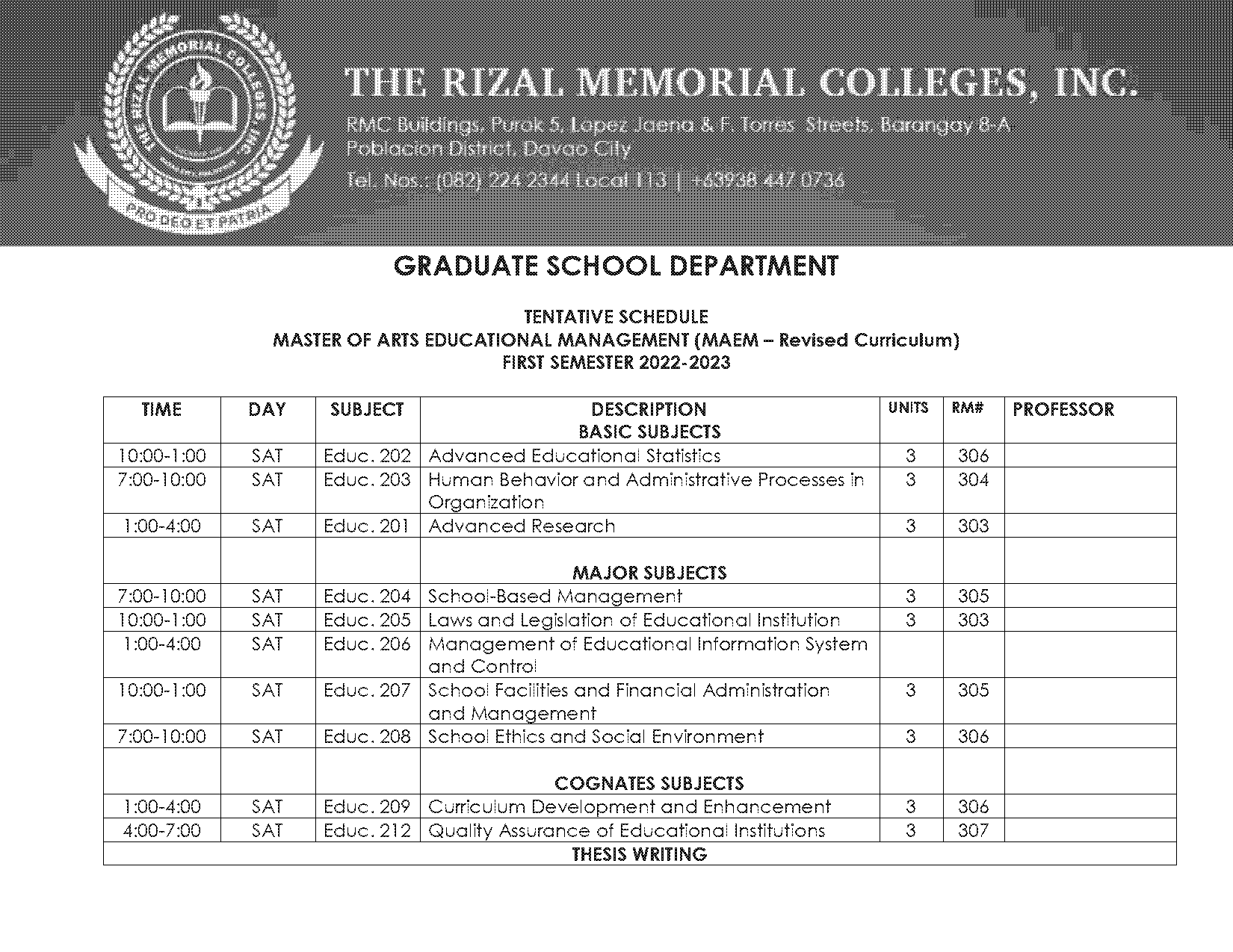 mats college davao courses offered