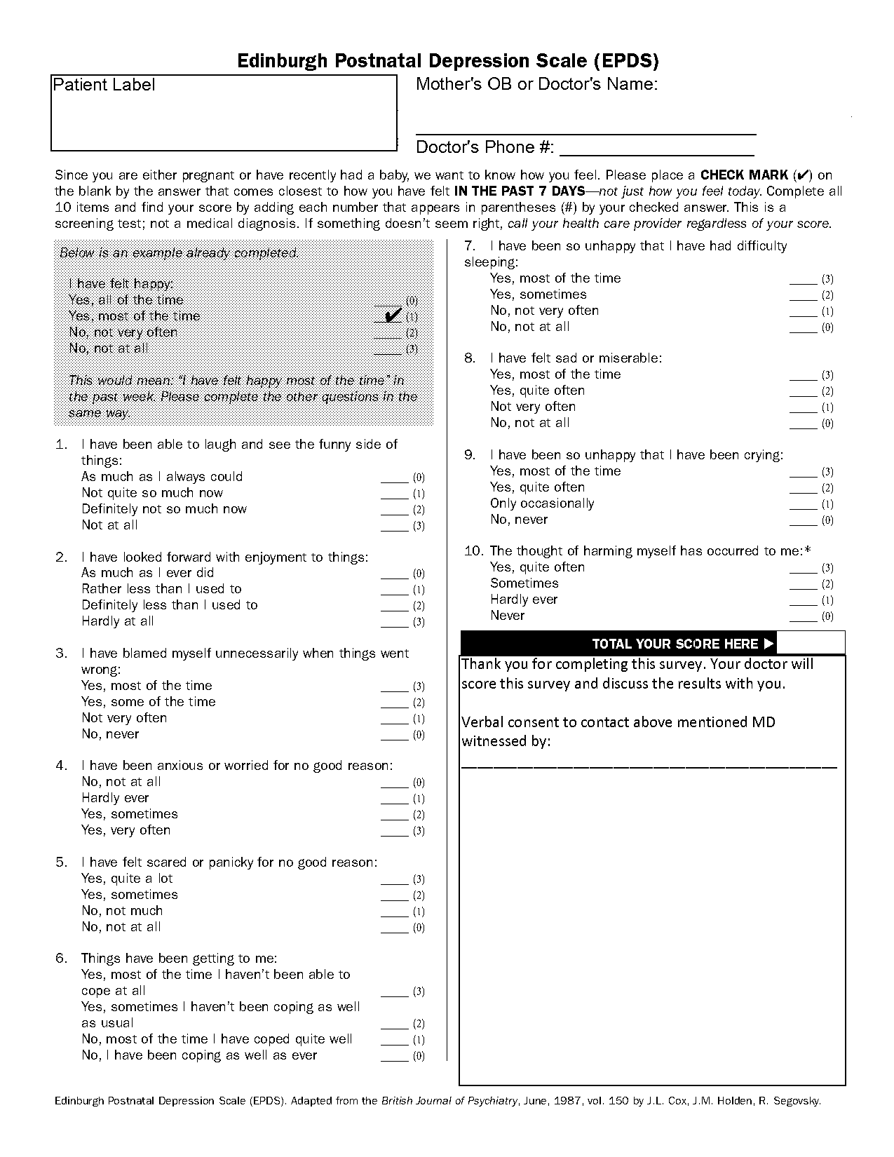 mood screening questionnaire printable