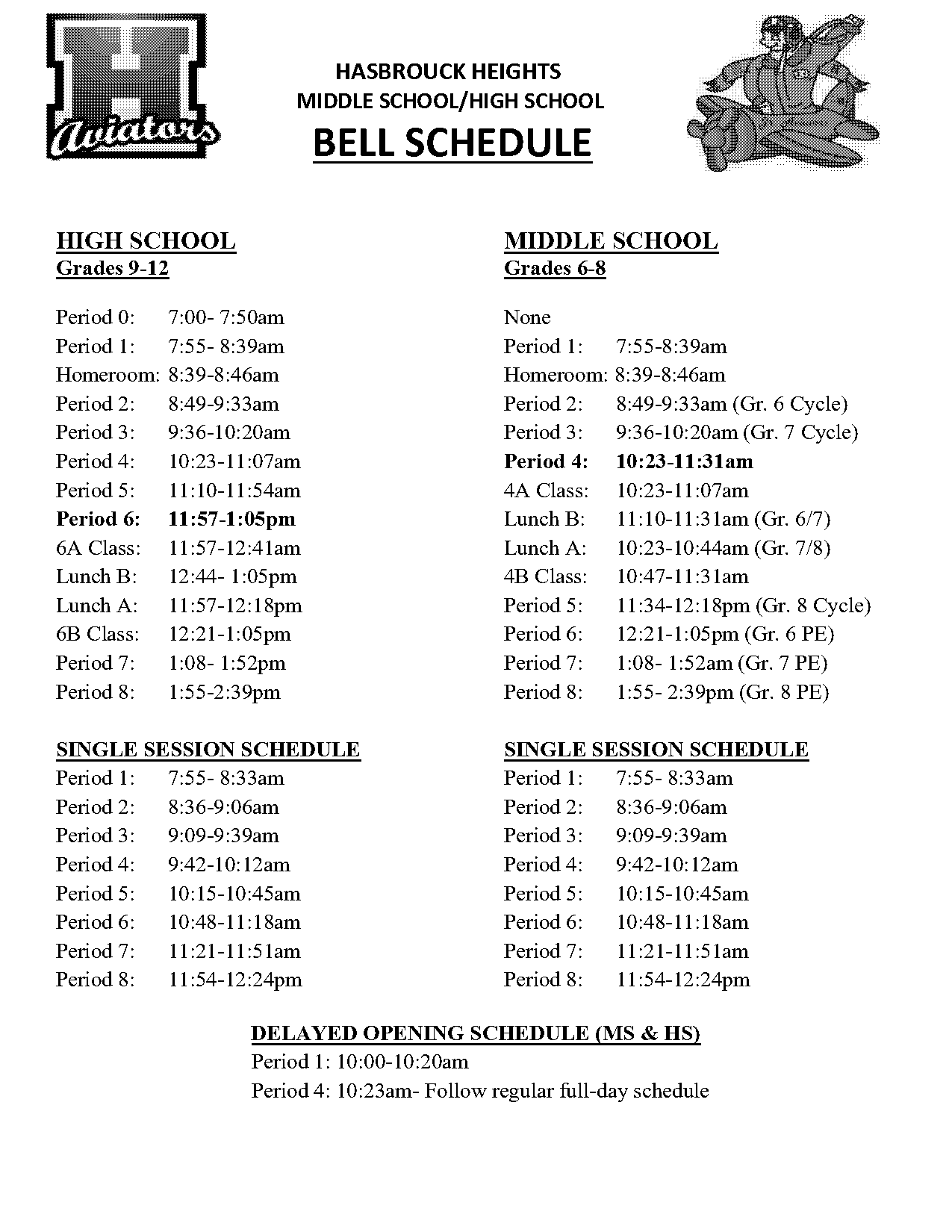 bergenfield high school bell schedule