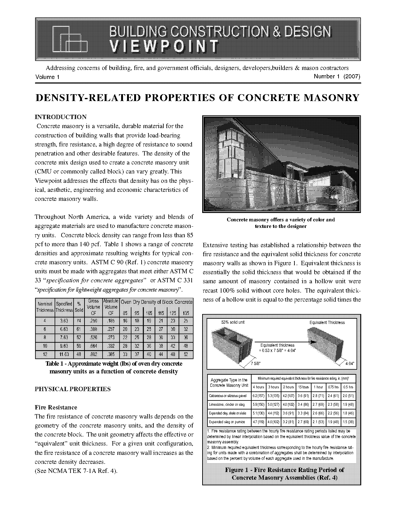 physical properties of concrete hollow blocks