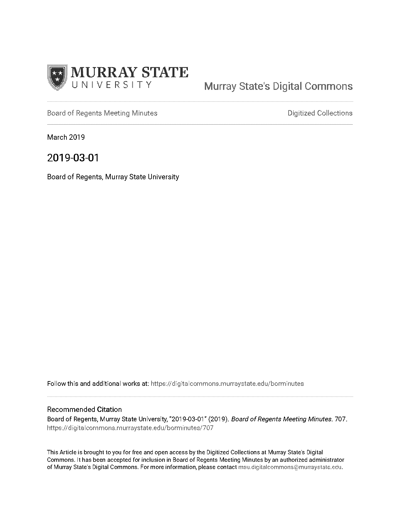 murray state university transcripts request