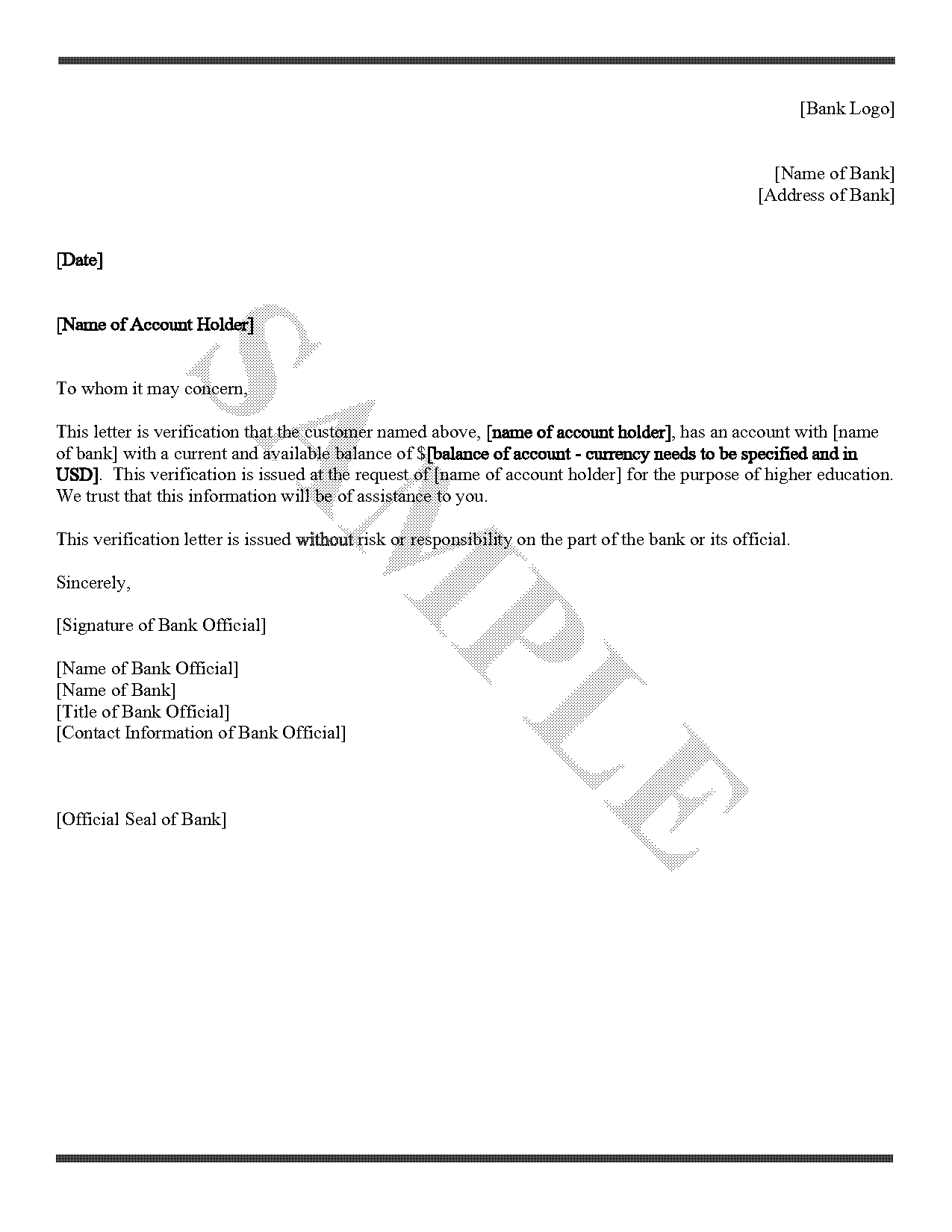 client confirmation letter sample