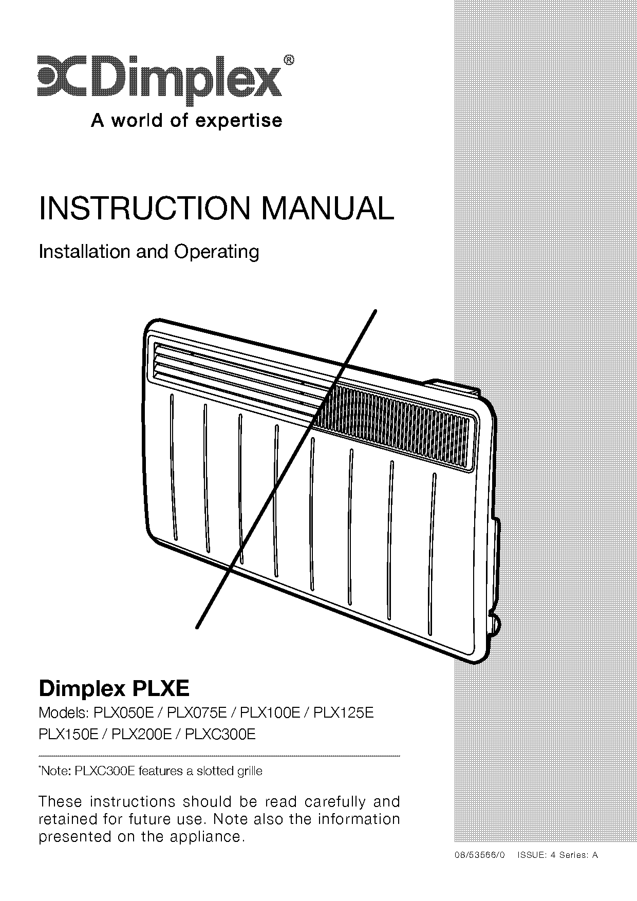 dimplex panel convector heater instructions