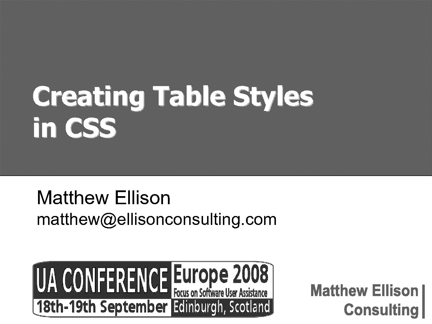 create table in html with css