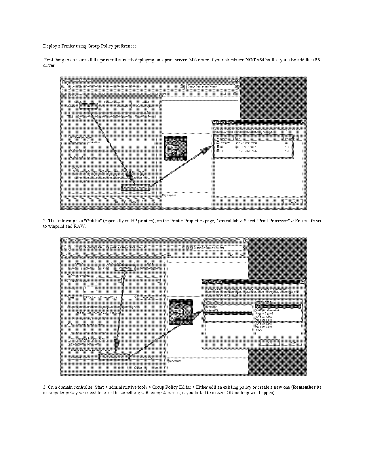 group policy printers user or computer