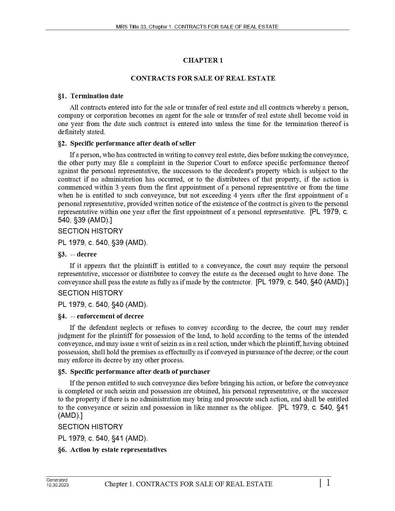 contracts of realeastate sale