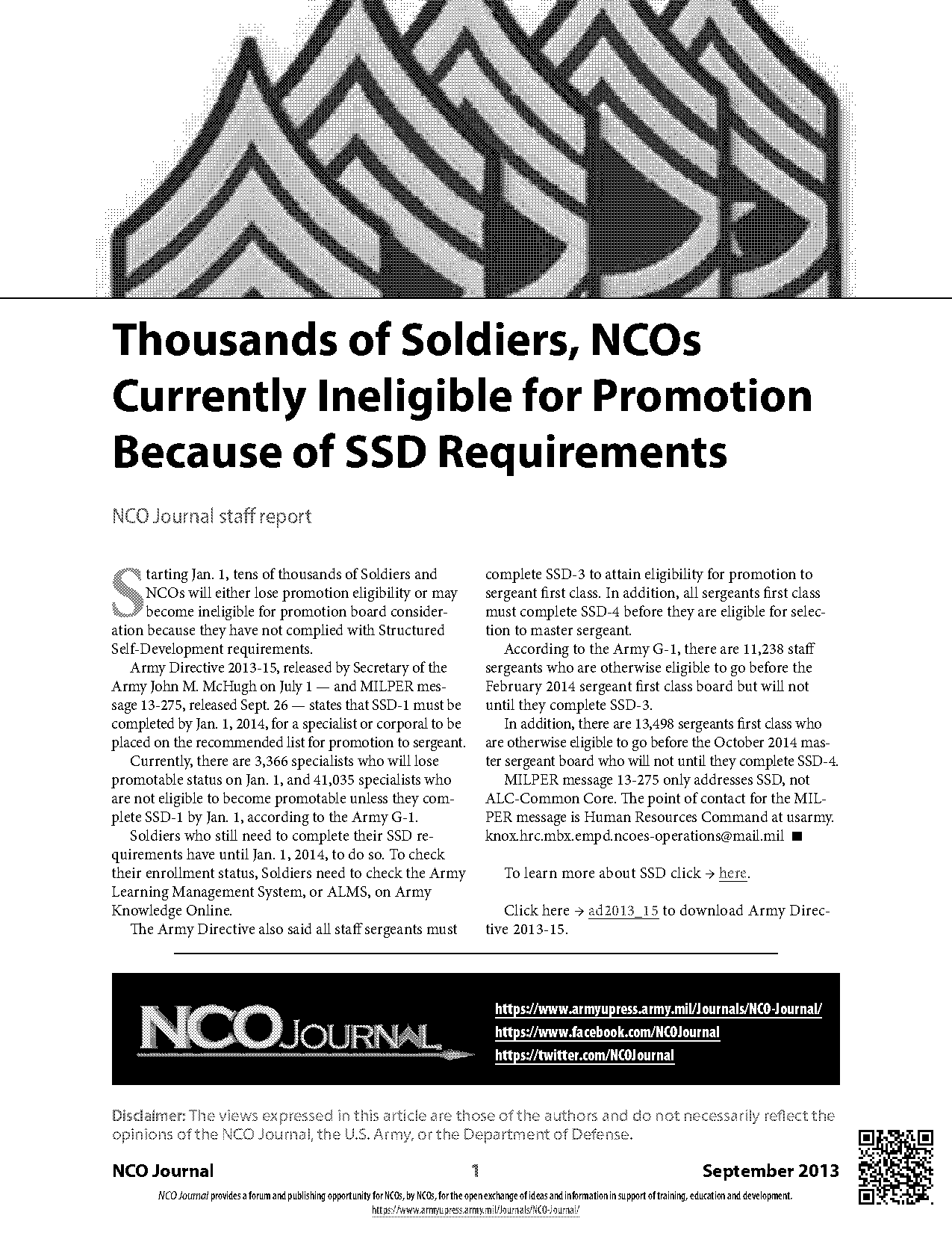 new army ssd requirements