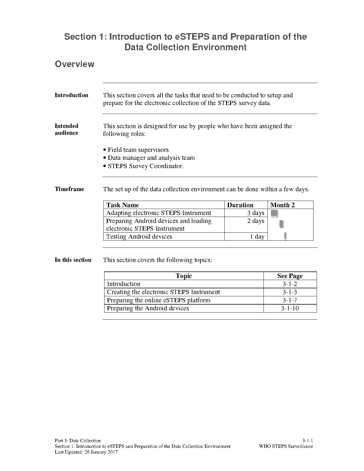 creating table for grouping of questions odk