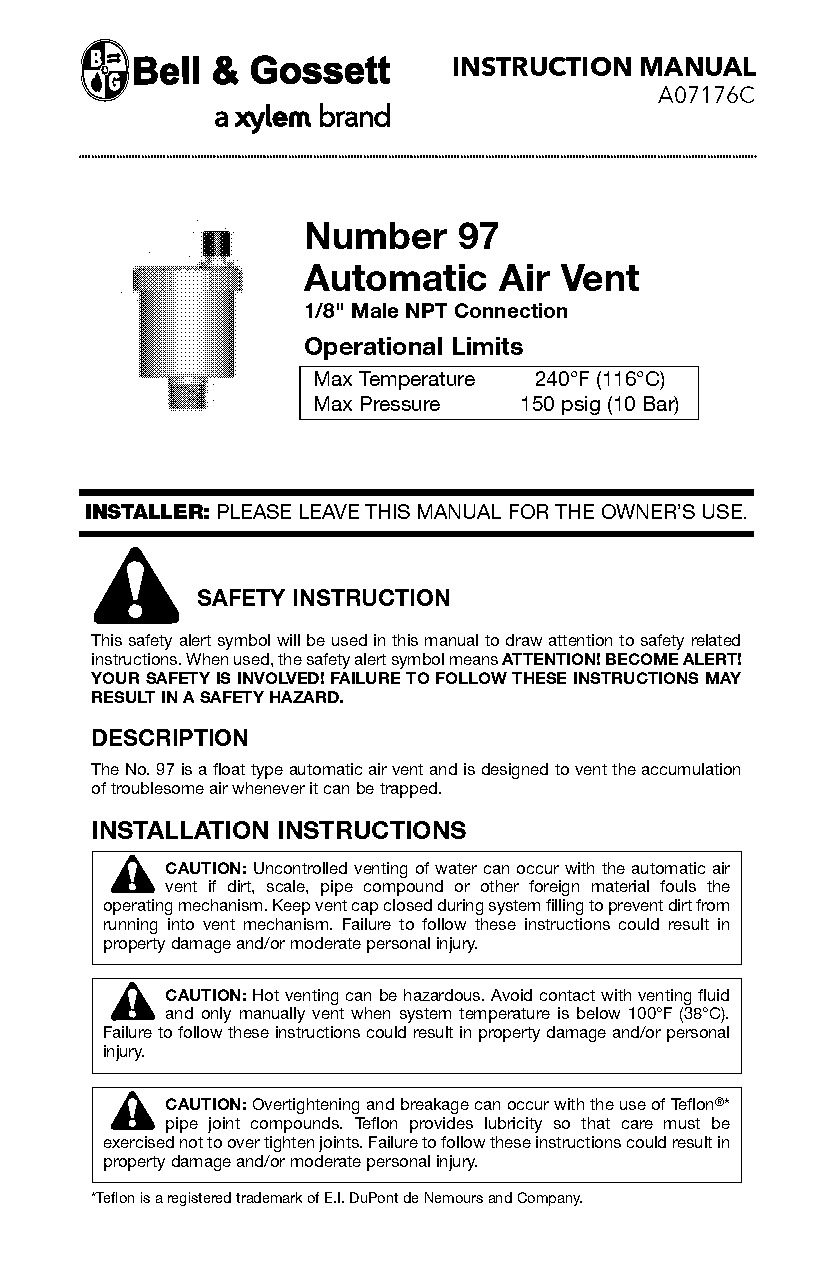 manual hydronic air vent