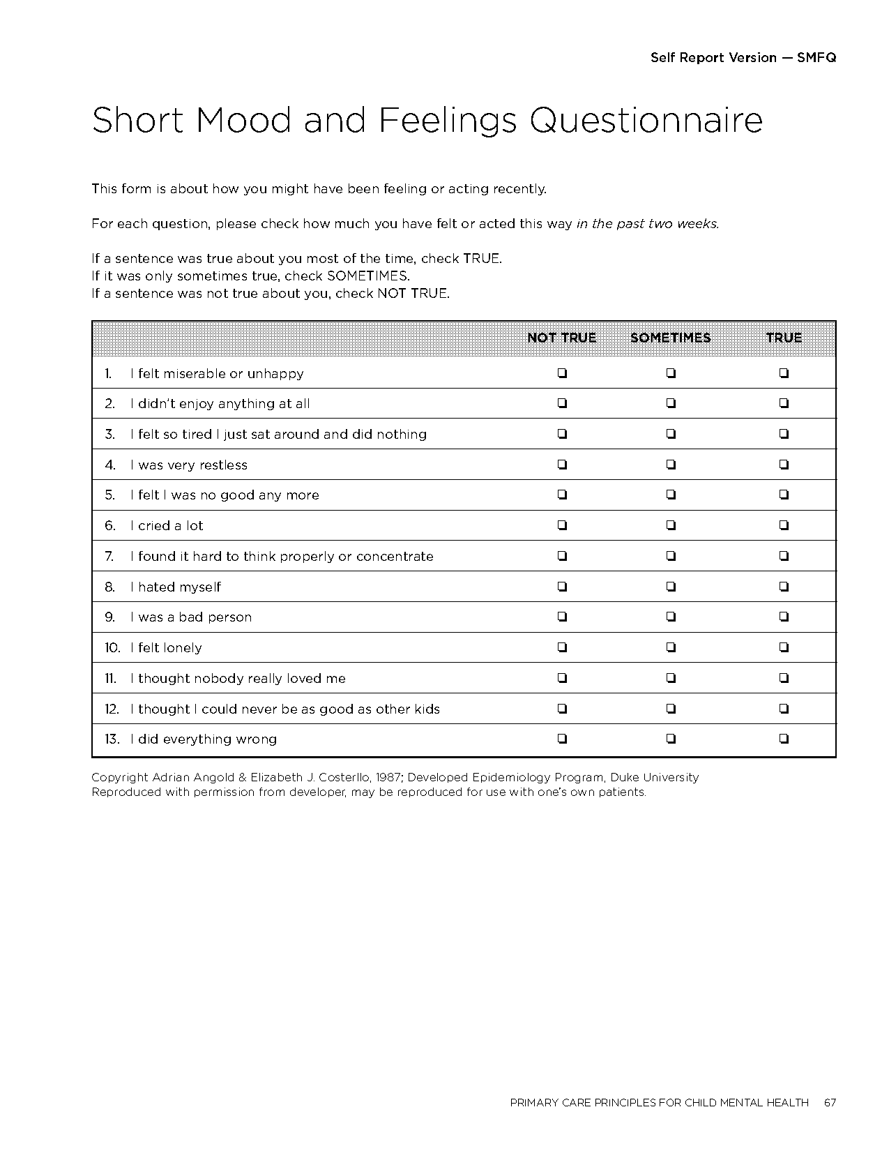 mood screening questionnaire printable