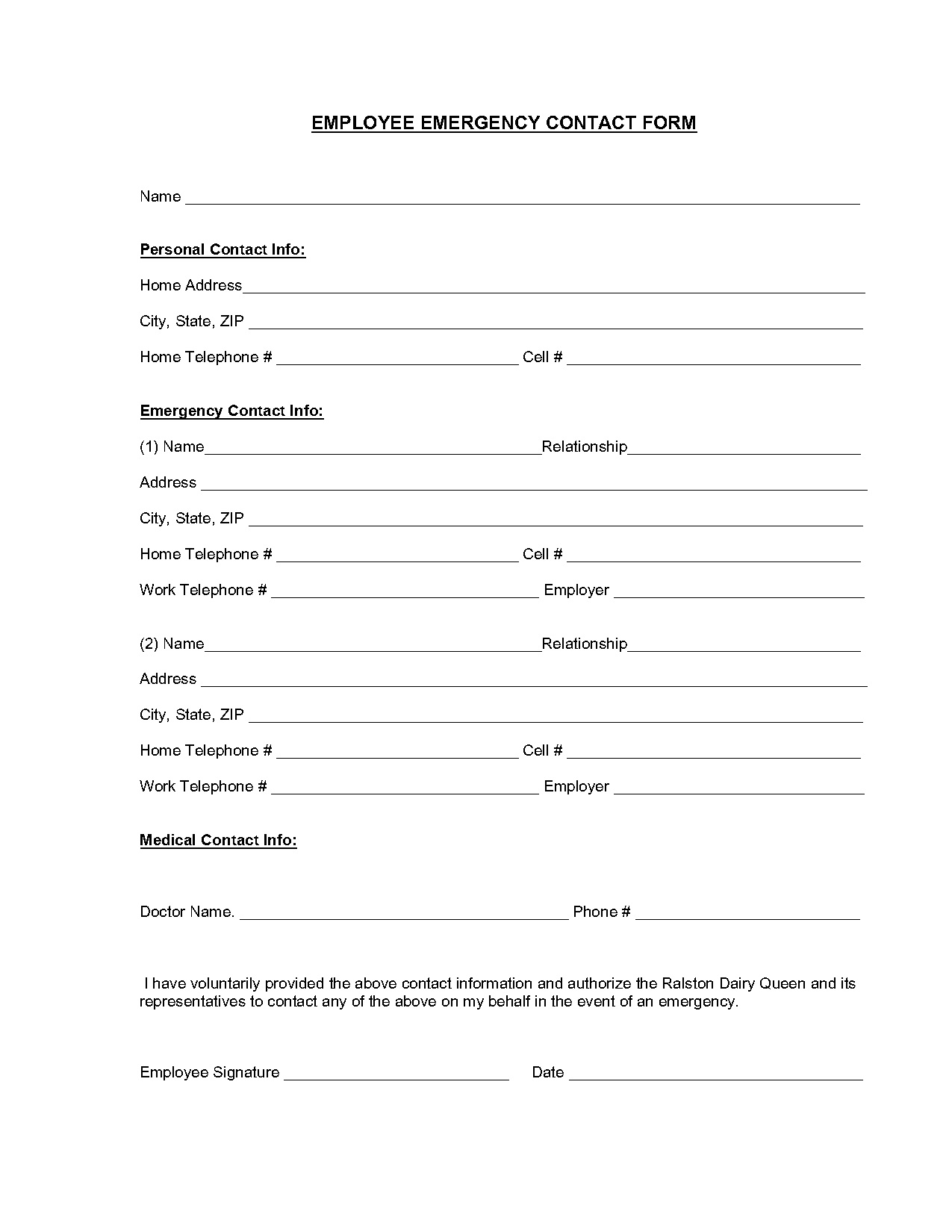 dairy queen online application print out