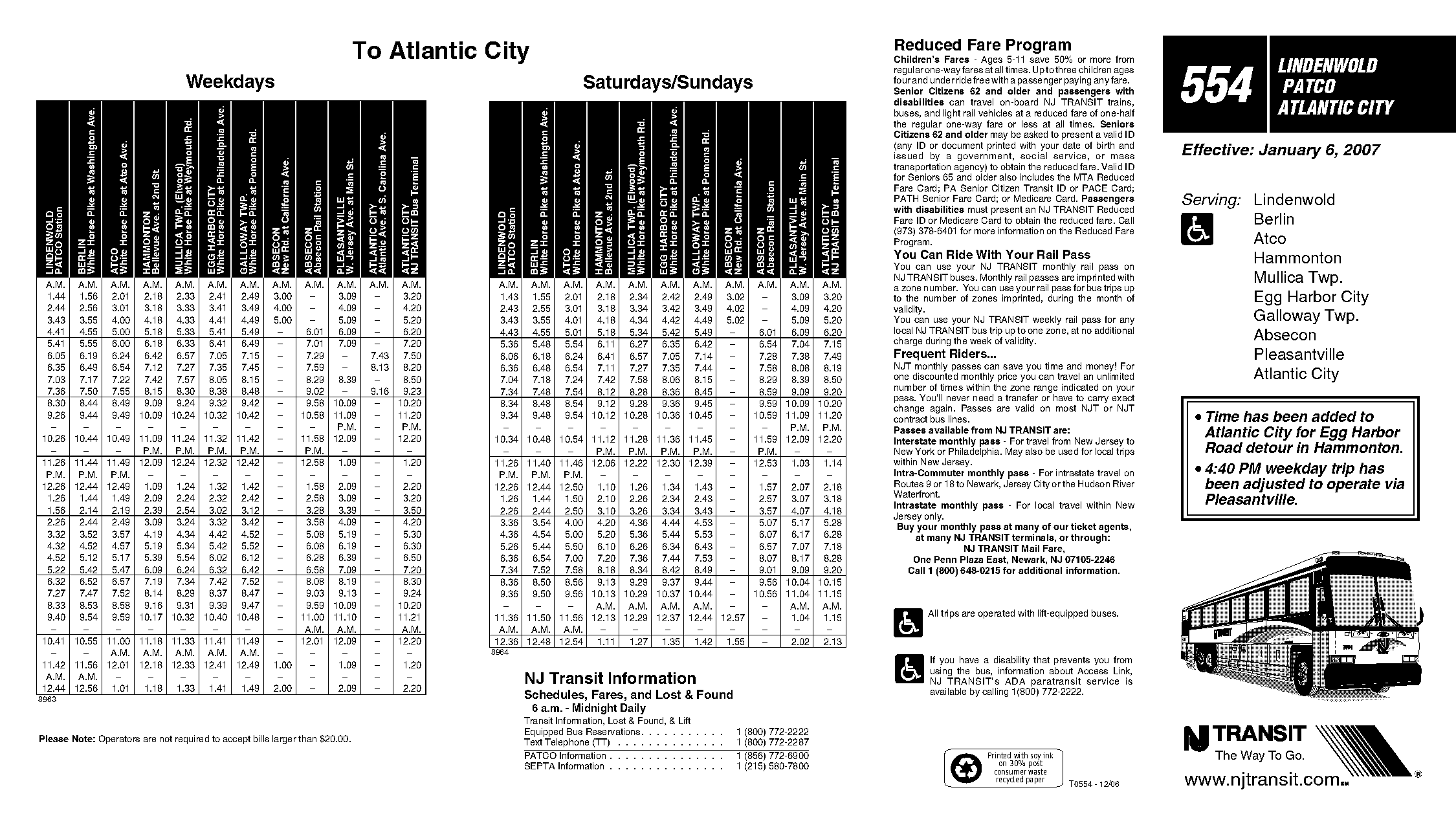 bus schedule jersey city to atlantic city