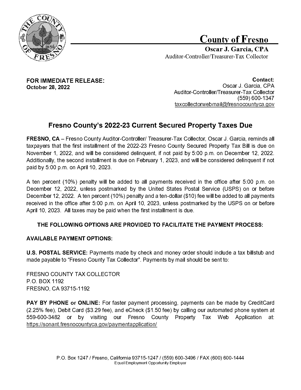 fresno county property tax pay