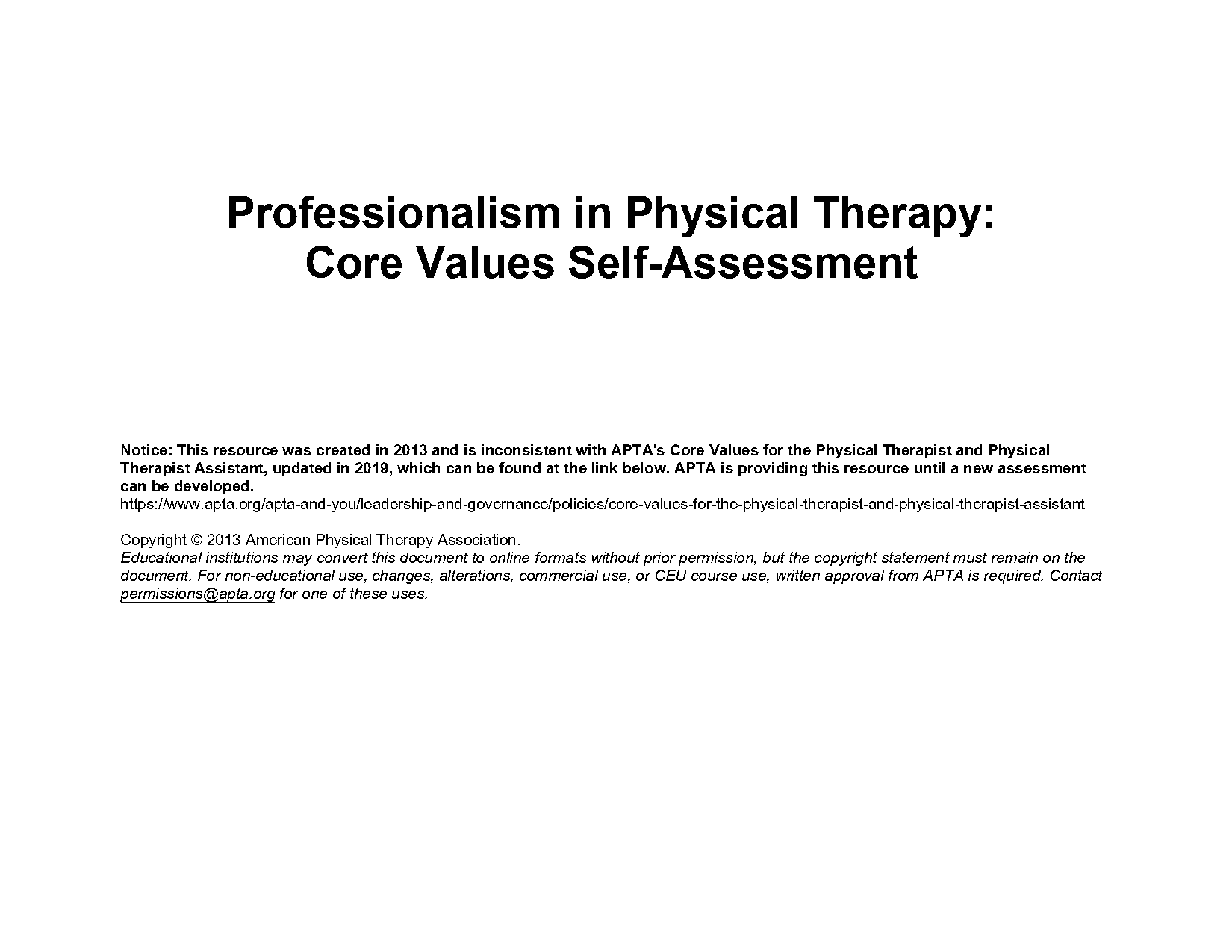 professionalism for self evaluation