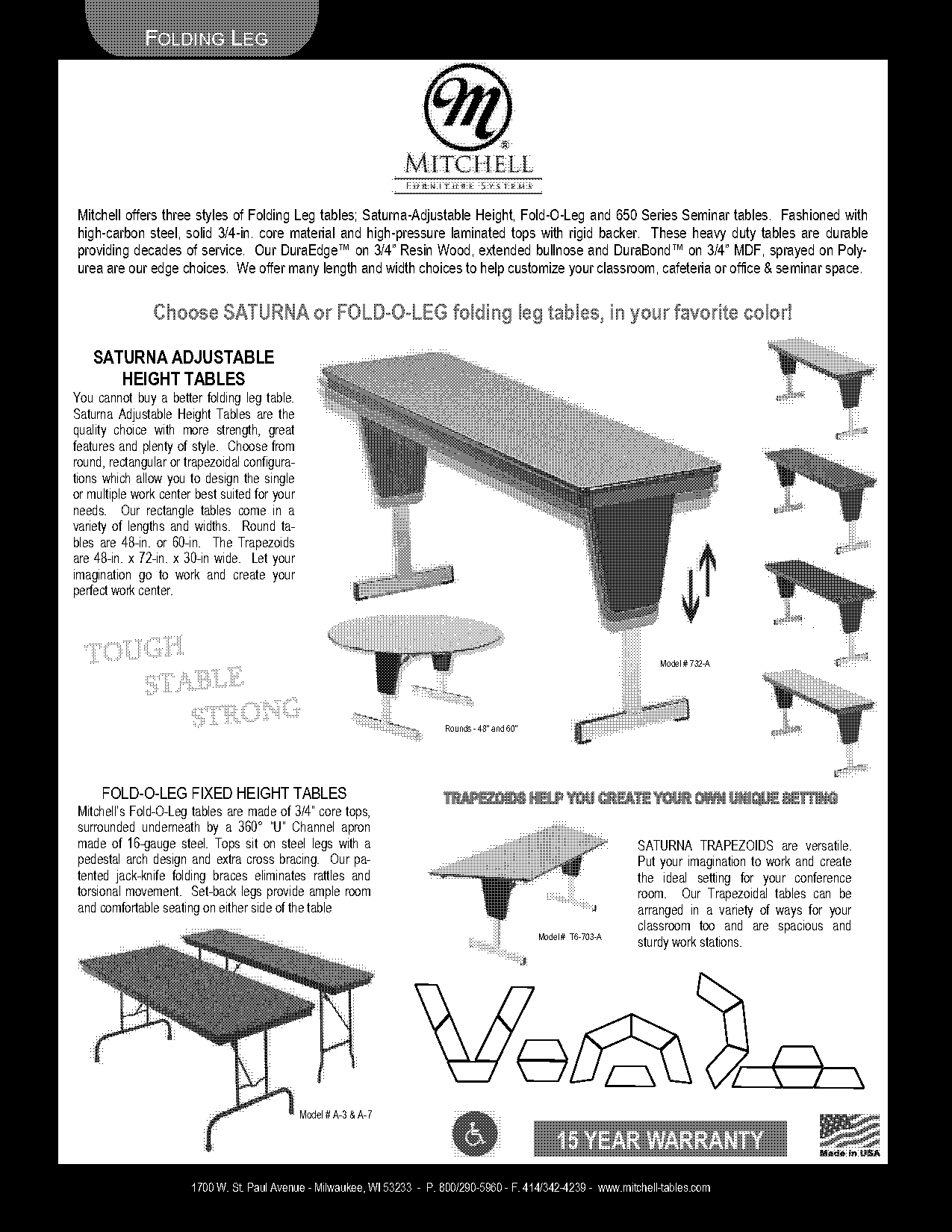 putting folding legs on a table