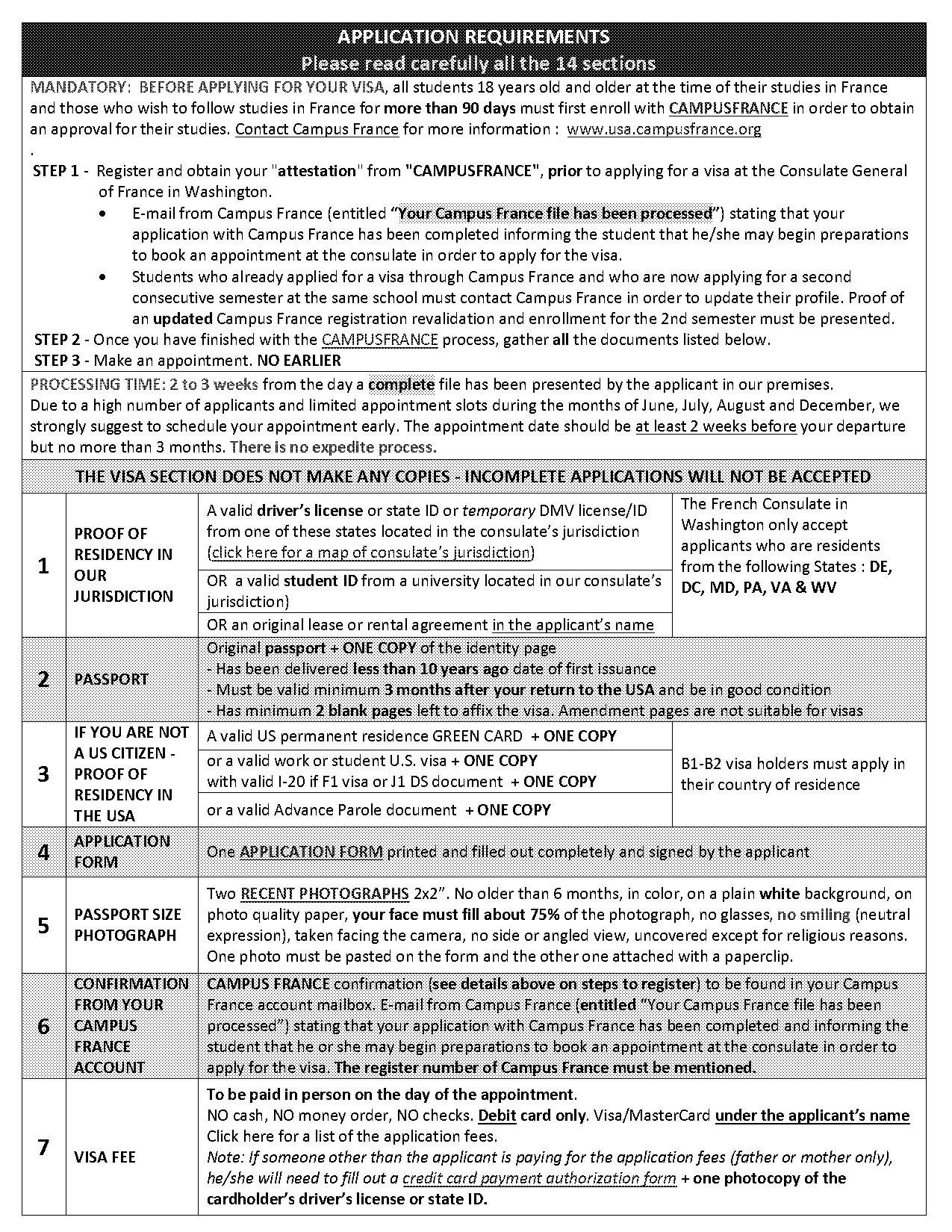 america visa requirements for france