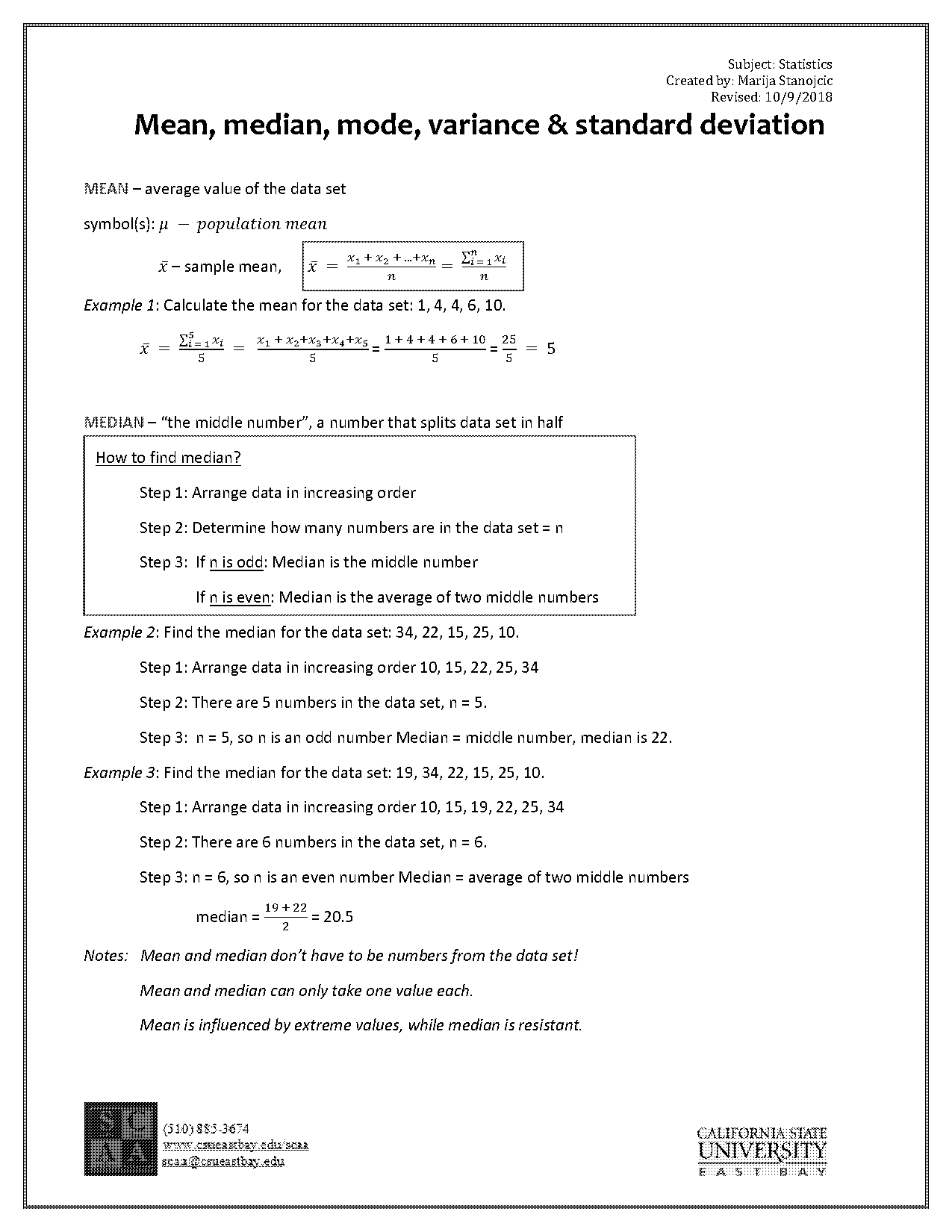 population mean sample data