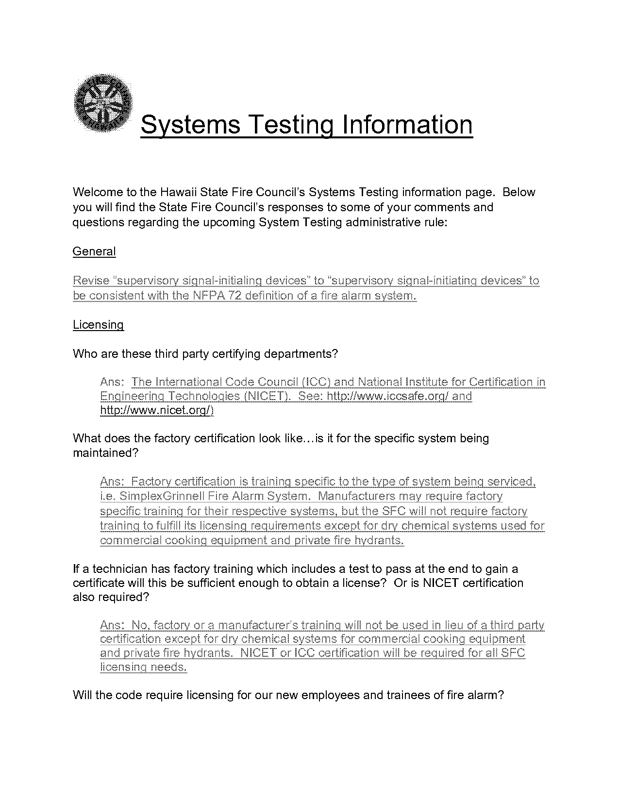 fire alarm system requirements