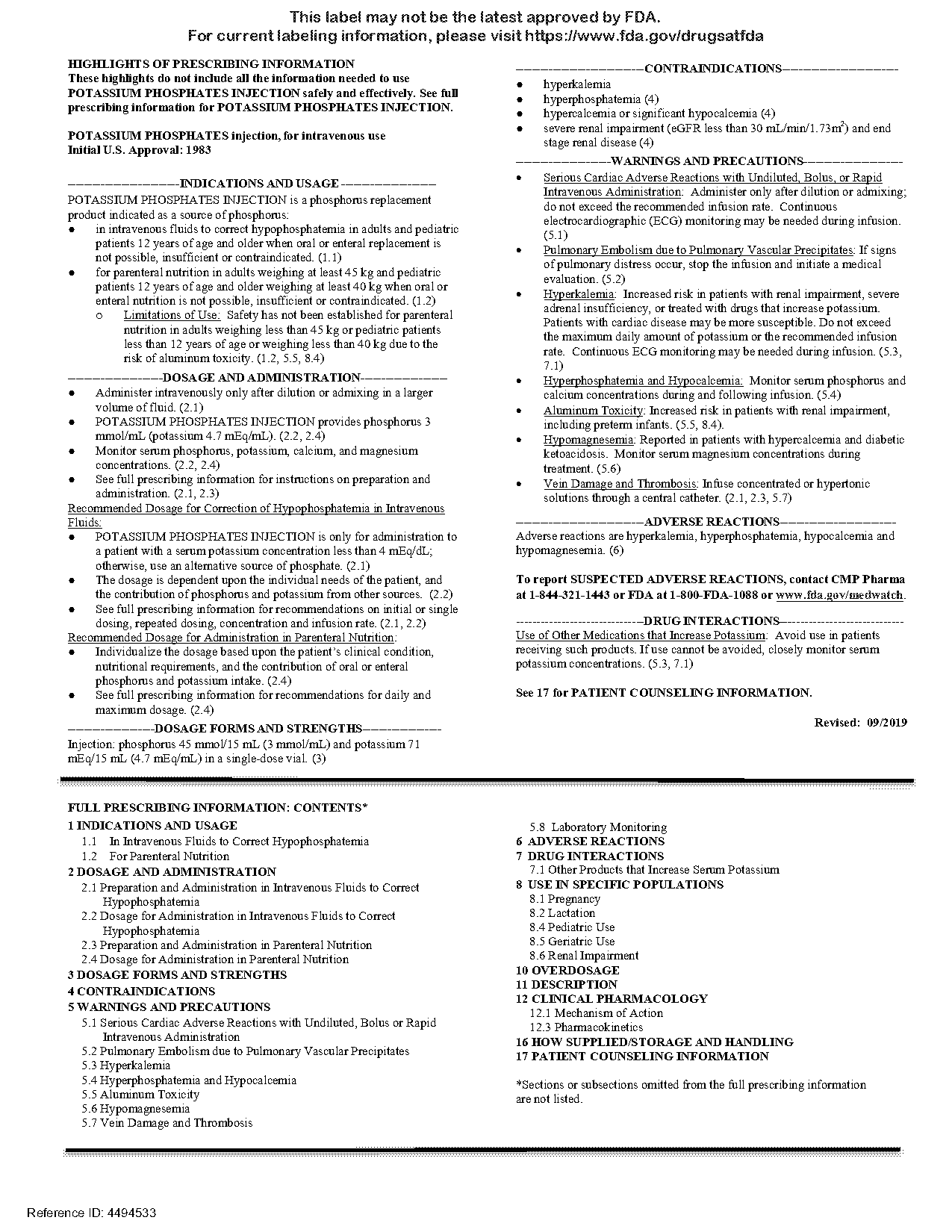 fda new dietary supplement label requirements potassium