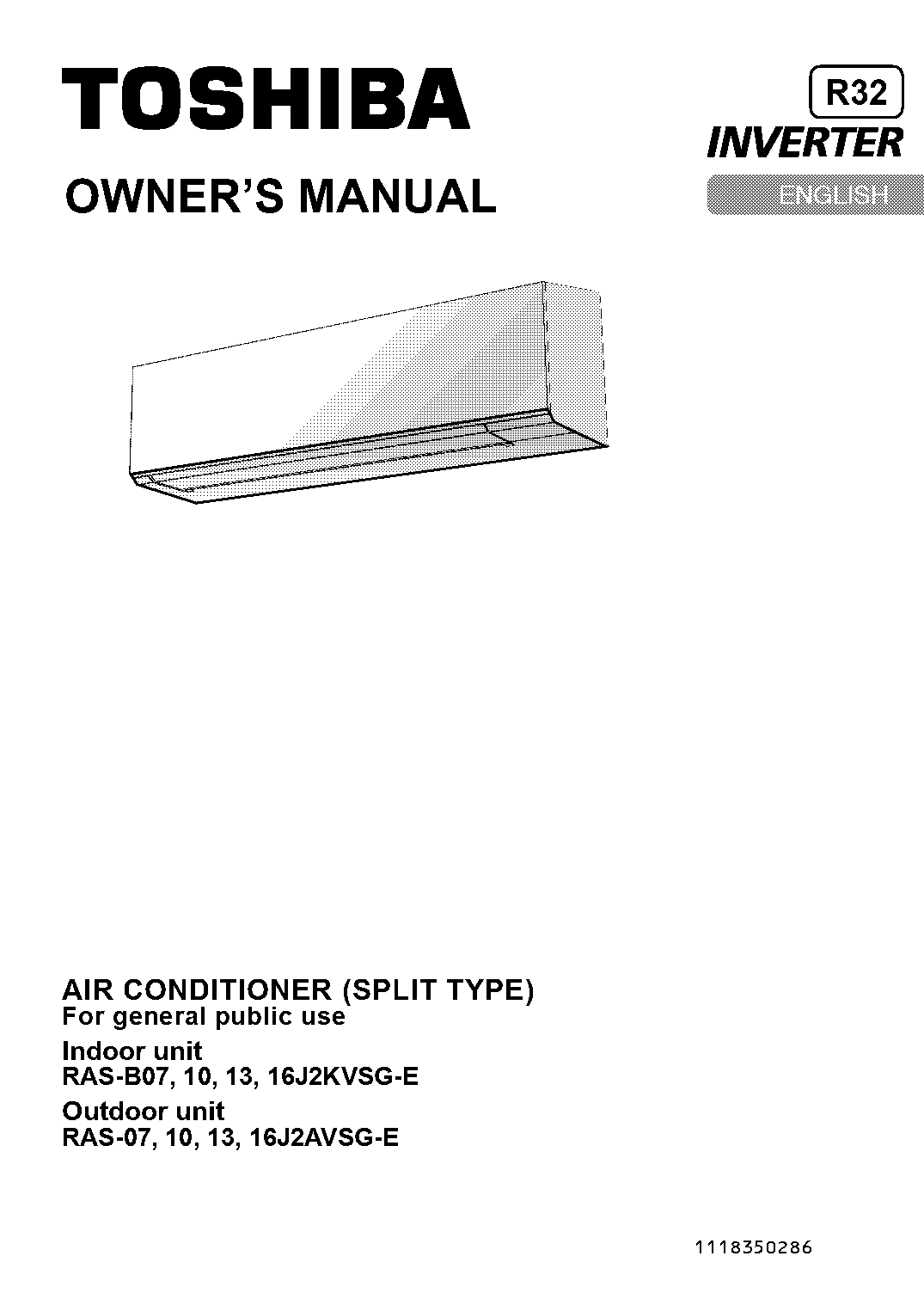 toshiba air conditioner split type owners manual