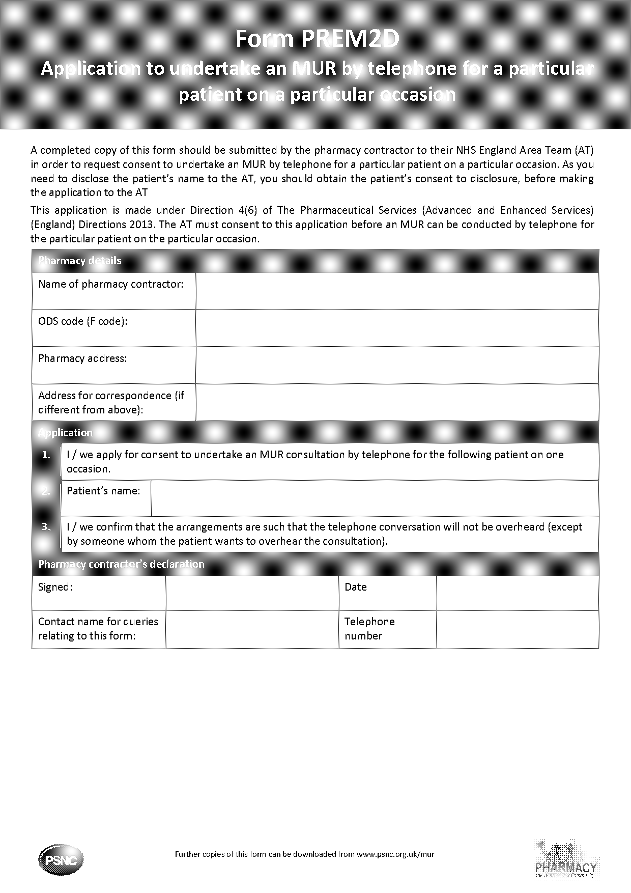 mur consent form psnc