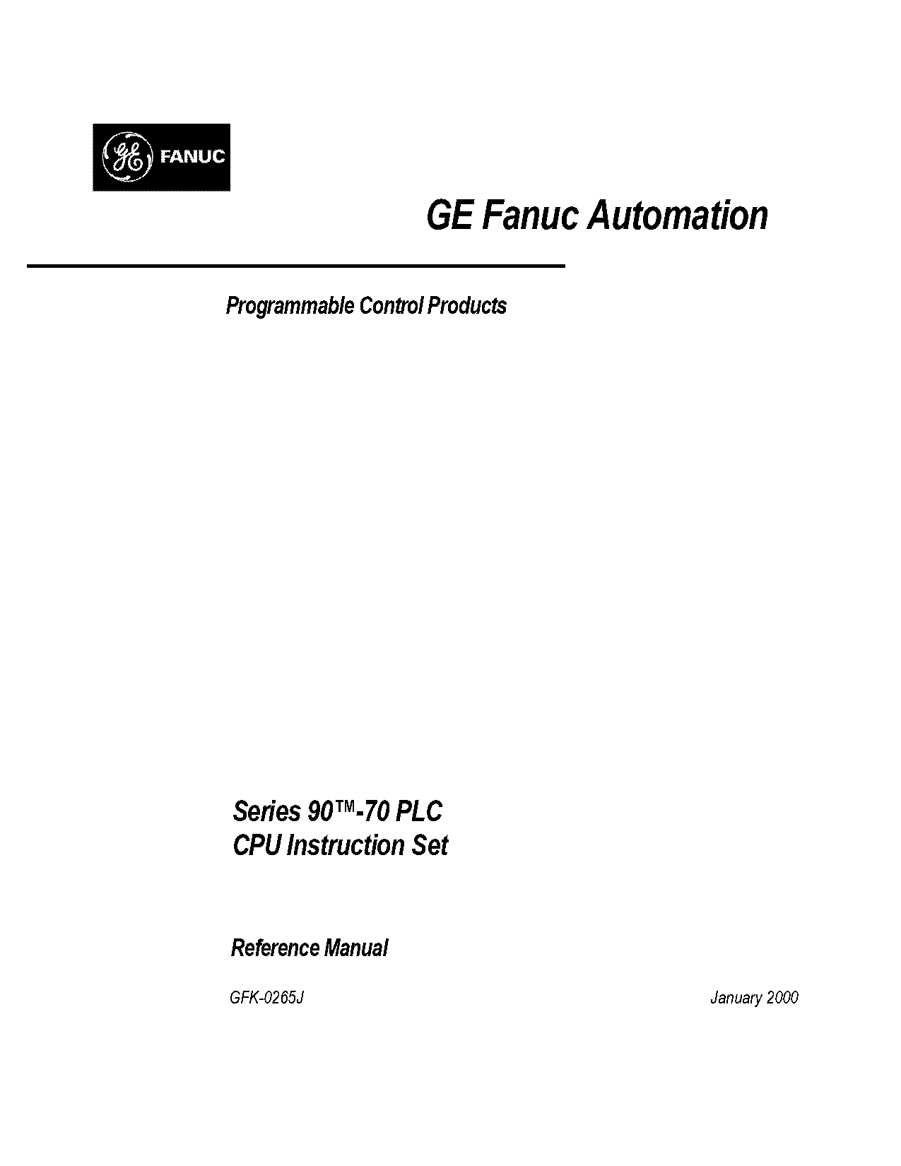 ge fanuc series one programmable controller manual