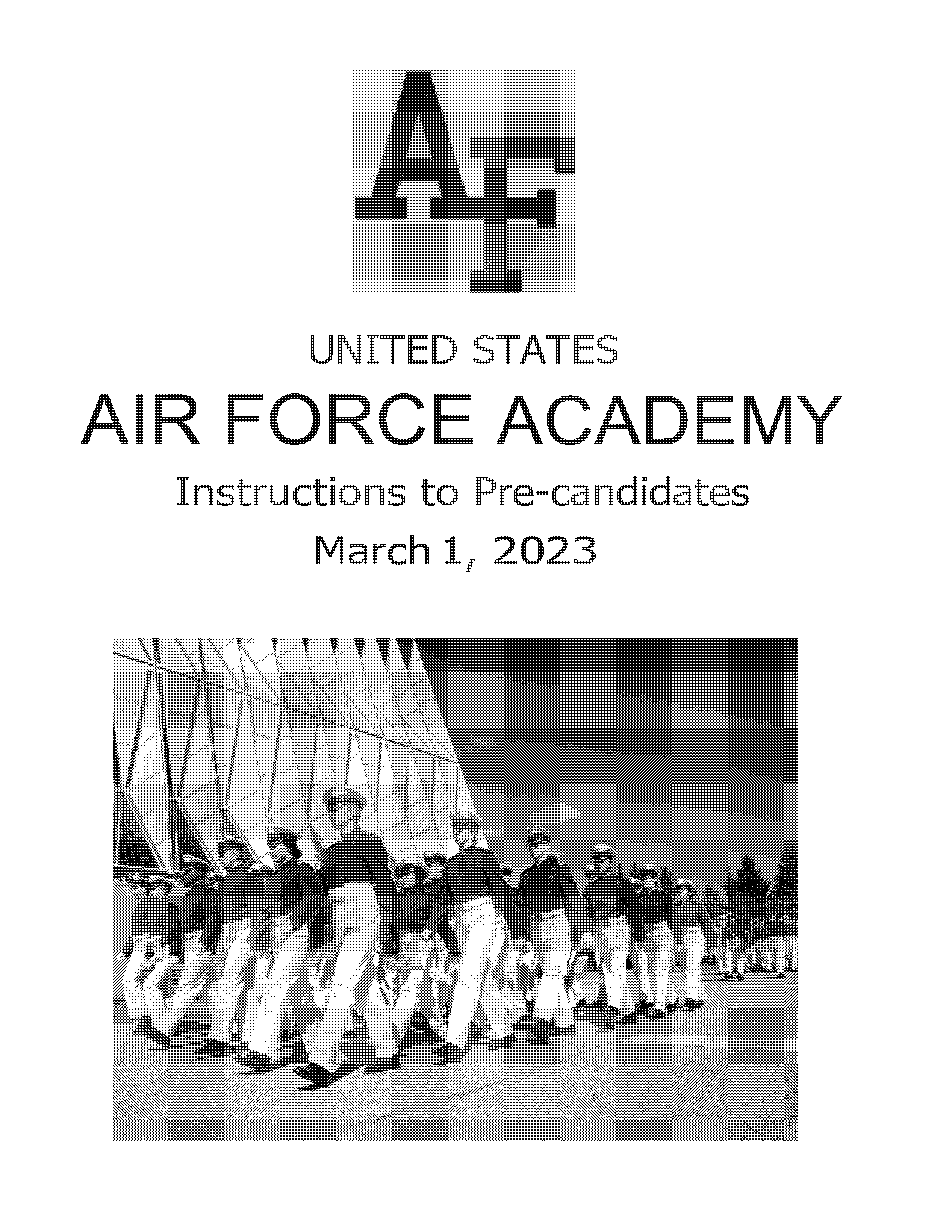 air force academy cadet appointee instruction booklet