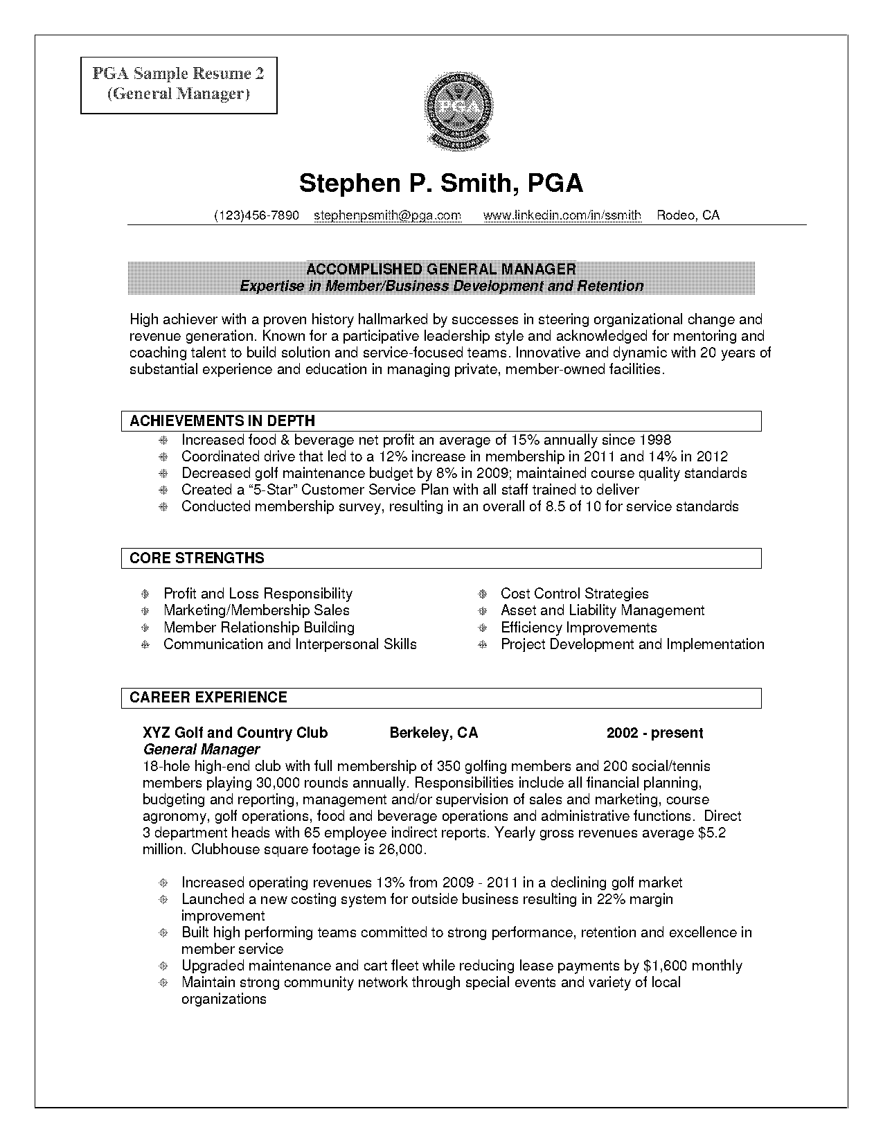 examples of operation manager restaurant resume