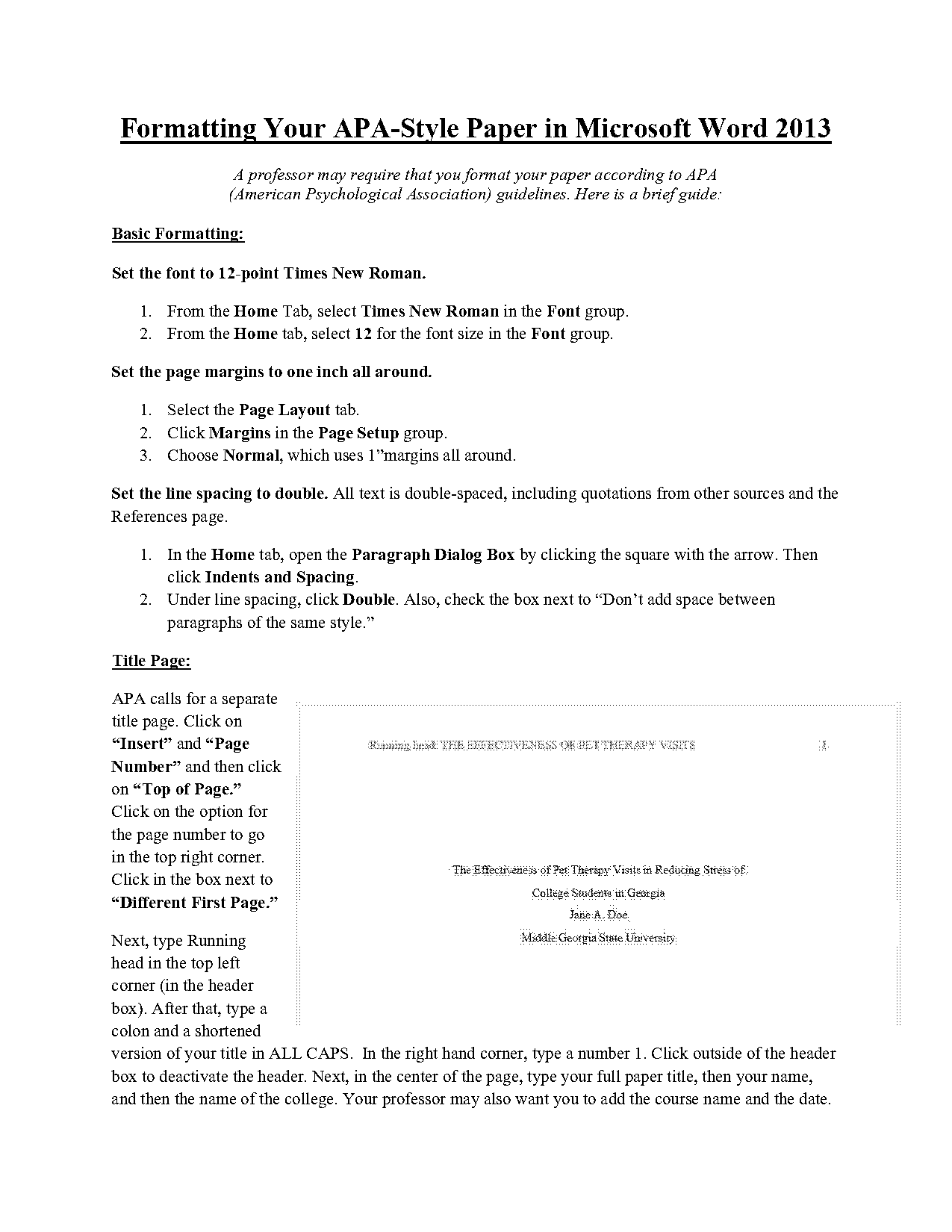 apa style shorten page number reference