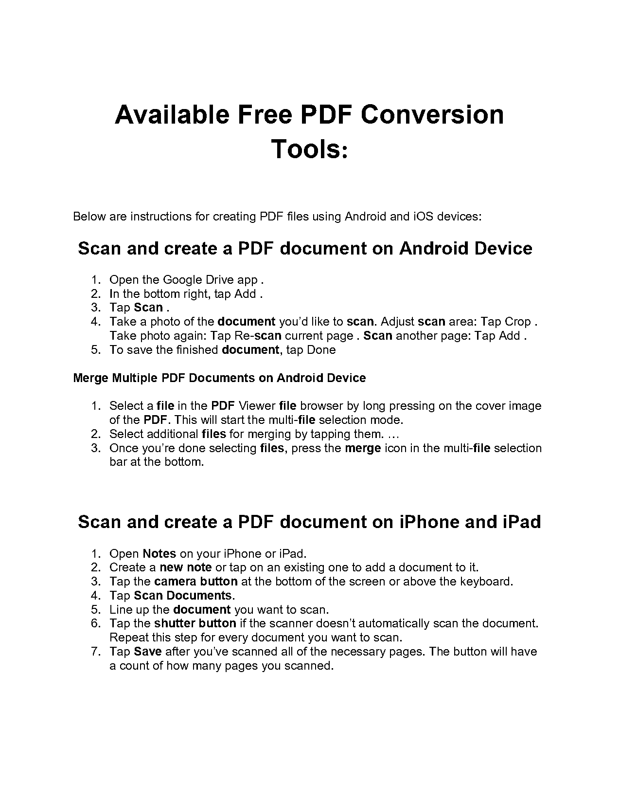 how do you create a pdf file on iphone