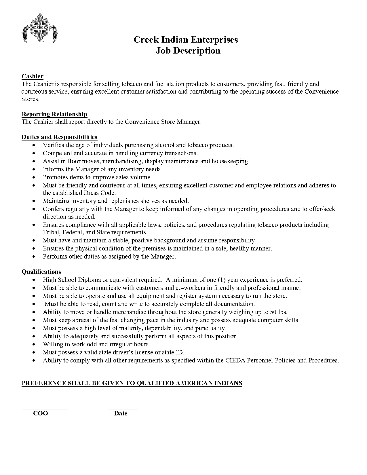 gas station attendant resume description